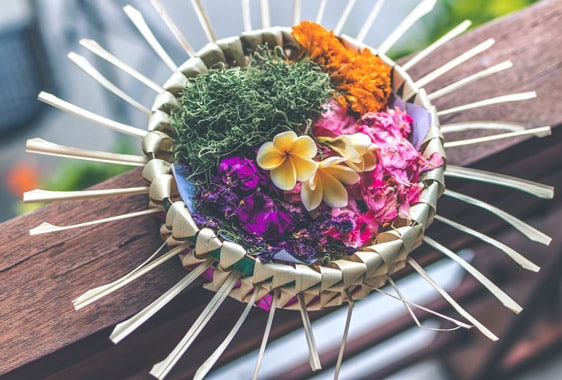 Indonesian flower basket