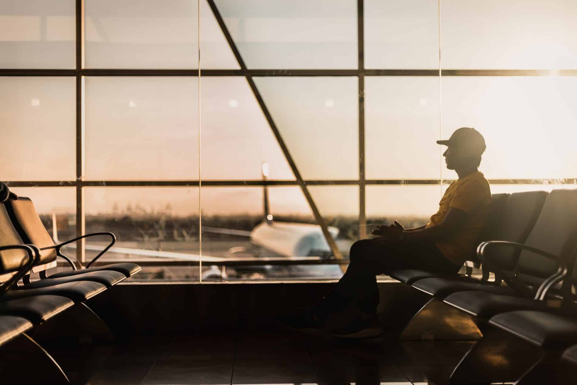 personne qui va prendre l'avion