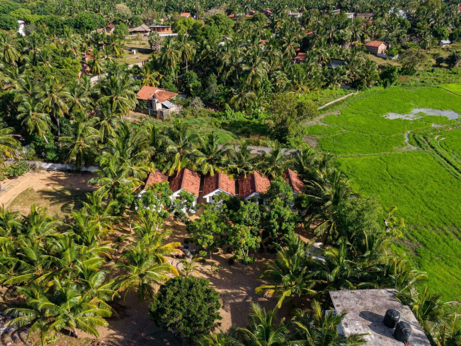 Height of a surf camp at Arugam Bay in Sri Lanka
